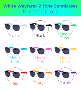 Retro two-toned sunglasses with white front