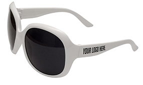 White Jackie Sunglasses at LogoLenses