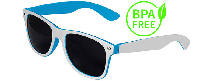 White / Blue BPA Free Retro In&Out Sunglasses