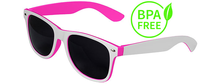 White / Pink BPA Free Retro In&Out Sunglasses
