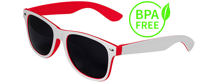 White / Red BPA Free Retro In&Out Sunglasses