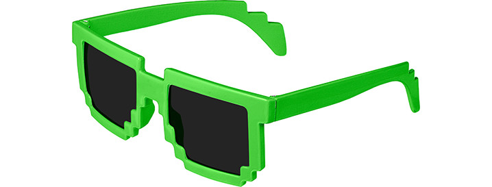 Neon Green Pixel Sunglasses