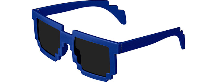 Royal Blue Pixel Sunglasses