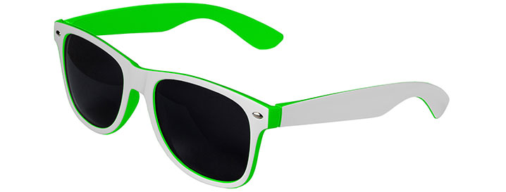White / Green Retro In&Out Sunglasses