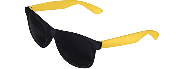 Black Front - Yellow Retro 2 Tone Sunglasses