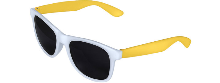 White Front - Yellow Retro 2 Tone Sunglasses