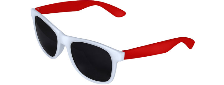 White Front - Red Retro 2 Tone Sunglasses