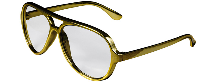 Gold Aviator Clear Lenses