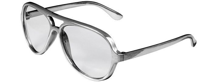 Silver Aviator Clear Lenses