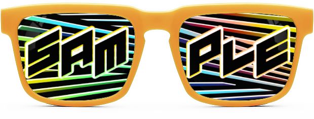 Custom Bold Tinted Direct-To-Lenses style Orange