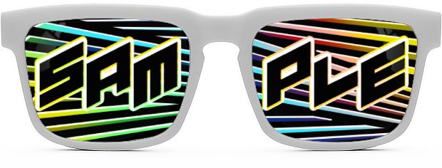Custom Bold Tinted Direct-To-Lenses style White