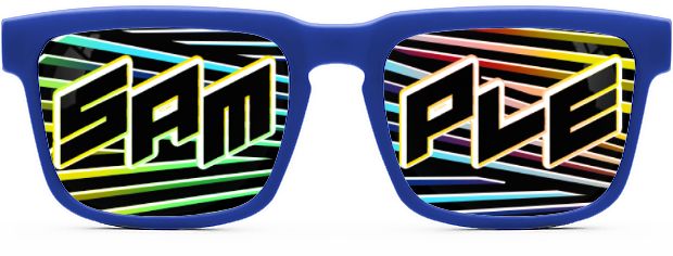 Custom Bold Tinted Direct-To-Lenses style Royal Blue