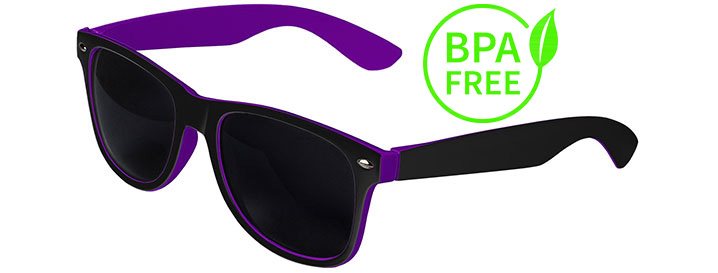 Black / Purple BPA Free Retro In&Out Sunglasses