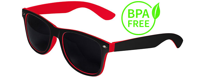 Black / Red Lunettes de Soleil Rétro In&Out Sans BPA