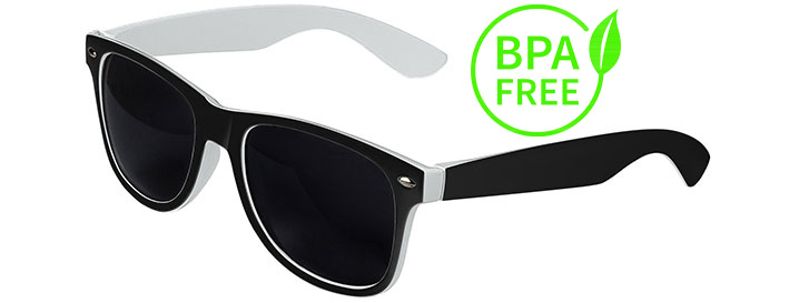 Black / White BPA Free Retro In&Out Sunglasses
