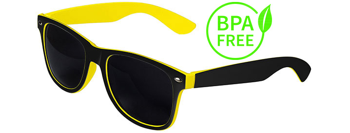 Black / Yellow BPA Free Retro In&Out Sunglasses