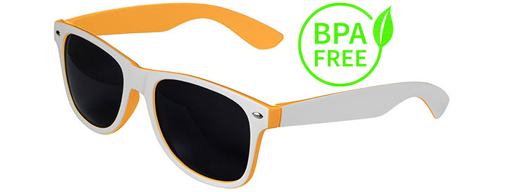 White / Orange BPA Free Retro In&Out Sunglasses