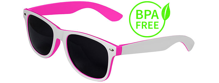 White / Pink Lunettes de Soleil Rétro In&Out Sans BPA