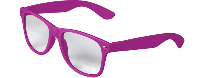 Verres Clairs Rétro style Neon Purple