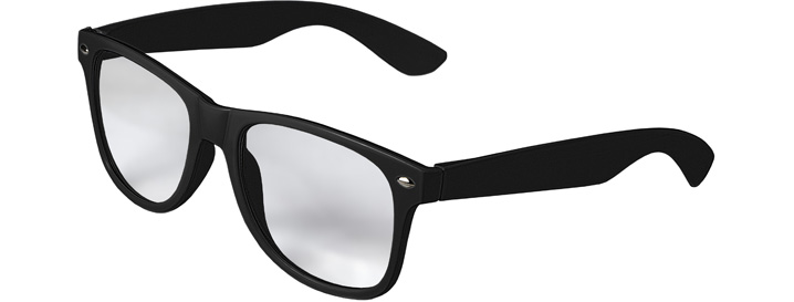 Retro Clear Lenses style Black