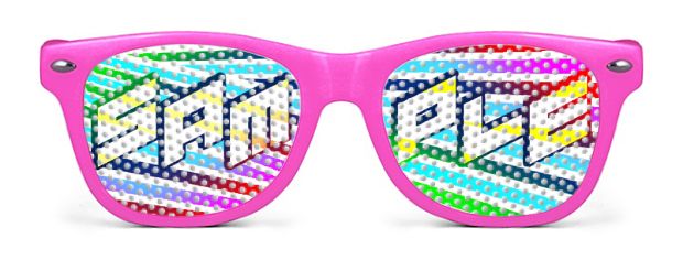 Retro Kids Logo Lenses® style Neon Pink