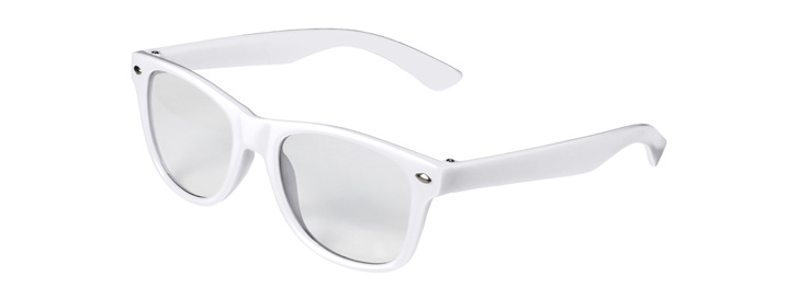 White Kids Retro Clear Lenses