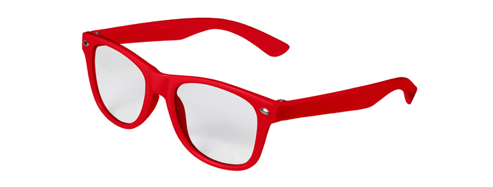 Red Kids Retro Clear Lenses