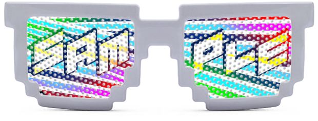 Pixel Logo Lenses® style White