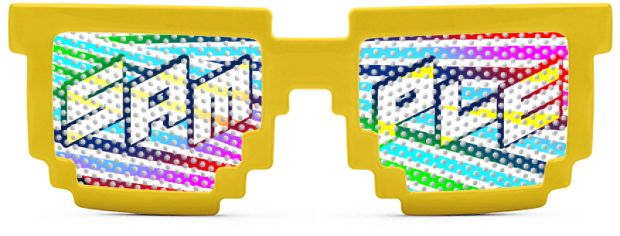 Pixel Logo Lenses® style Neon Yellow