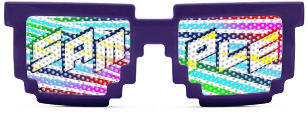 Pixel Logo Lenses® style Purple