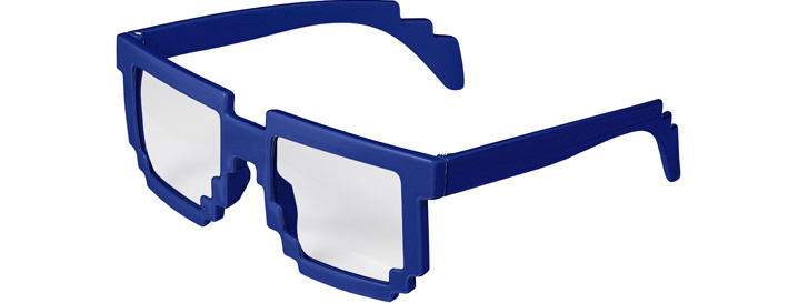 Royal Blue Pixel Clear Lenses