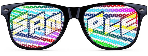 Retro Logo Lenses® style Black