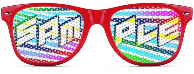 Retro Logo Lenses® style Red