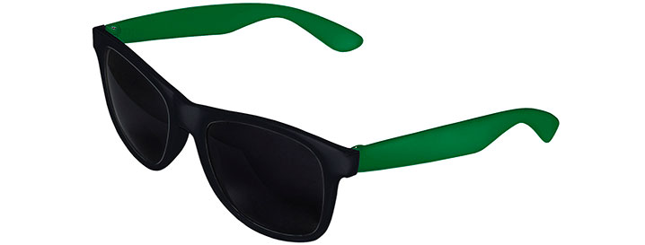 Lunettes de Soleil Bi-Color style Black Front - Kelly Green