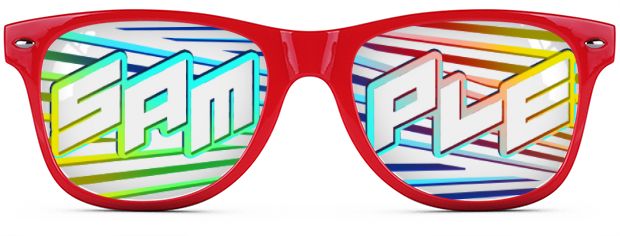 Custom Clear Direct-To-Lenses style Red