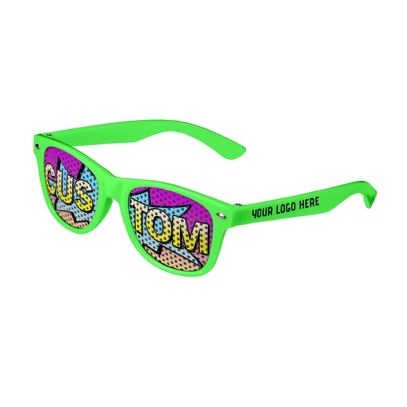 Custom printed neon sunglasses discount
