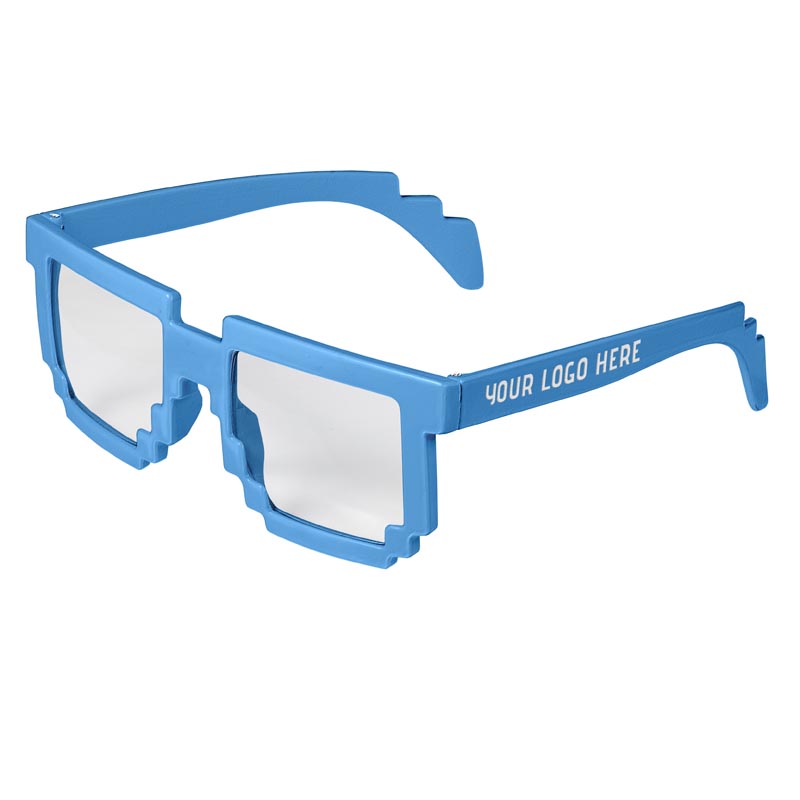 Pixel 8-Bit Clear Lenses Sunglasses - Blue