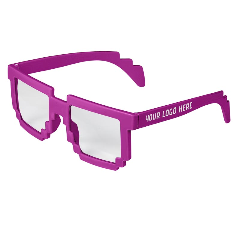 Pixel 8-Bit Clear Lenses Sunglasses - Magenta