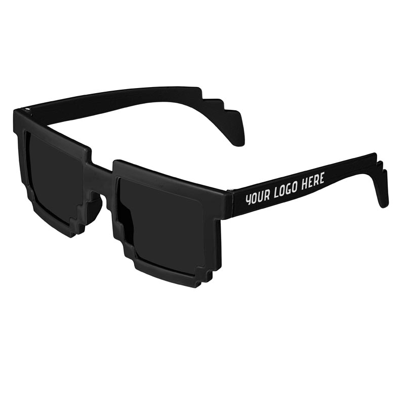 Pixel 8-Bit Tinted Lenses Sunglasses - Black