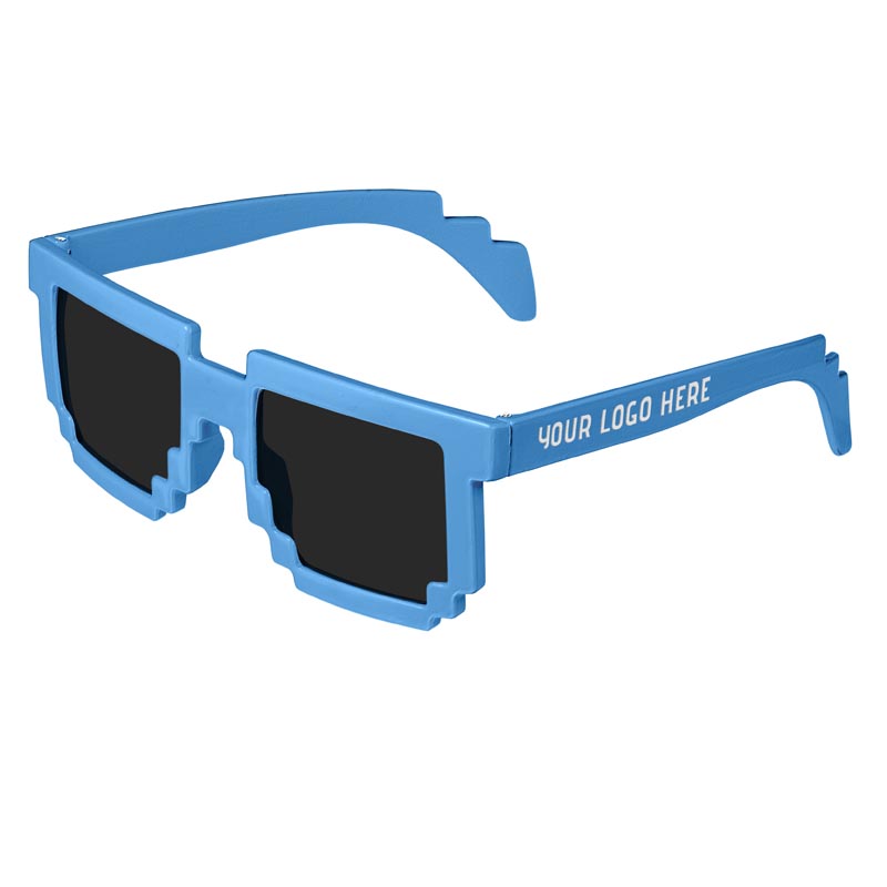 Pixel 8-Bit Tinted Lenses Sunglasses - Blue