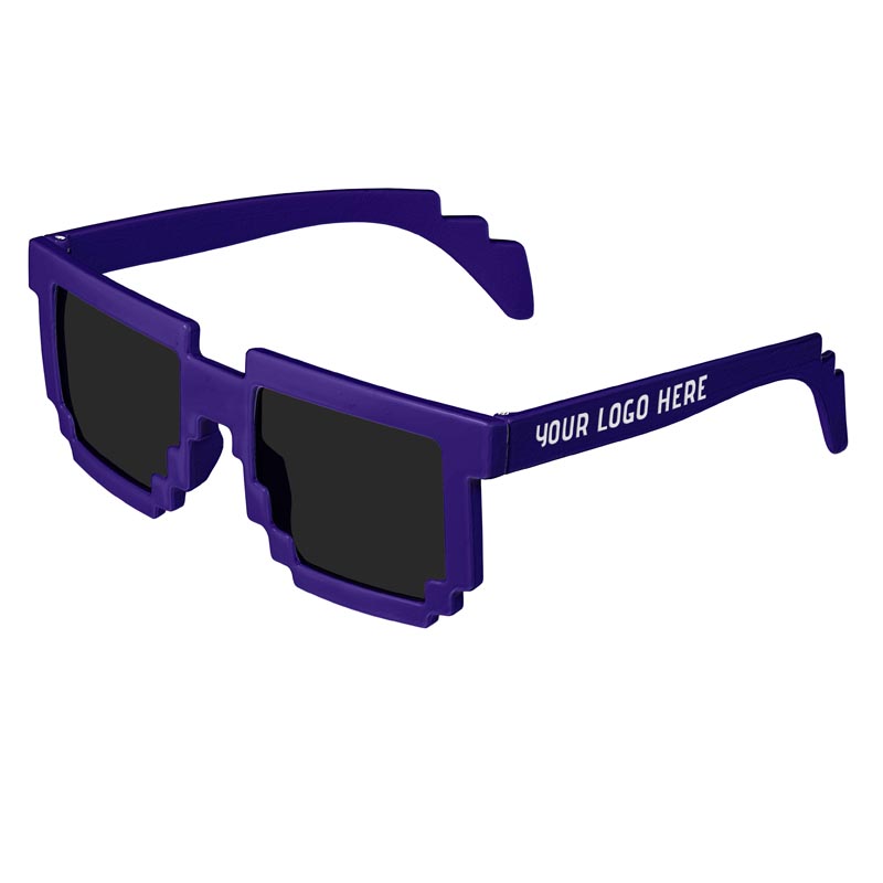 Pixel 8-Bit Tinted Lenses Sunglasses - Purple