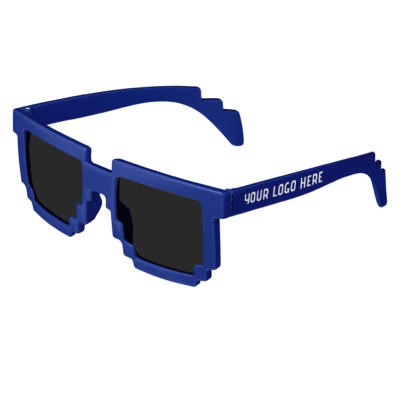 Pixel 8-Bit Tinted Lenses Sunglasses - Royal-Blue