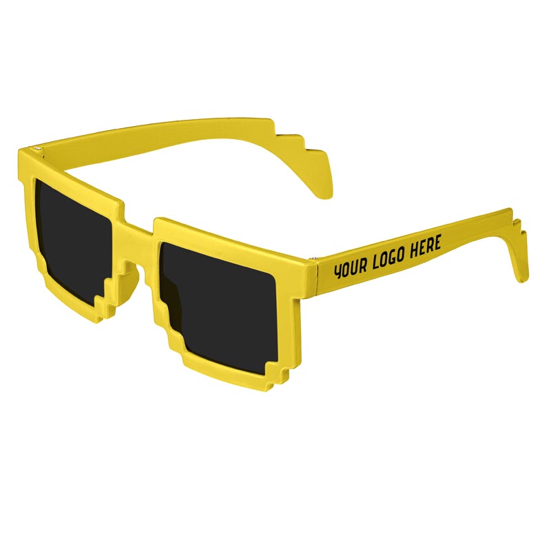 Pixel 8-Bit Tinted Lenses Sunglasses - Yellow