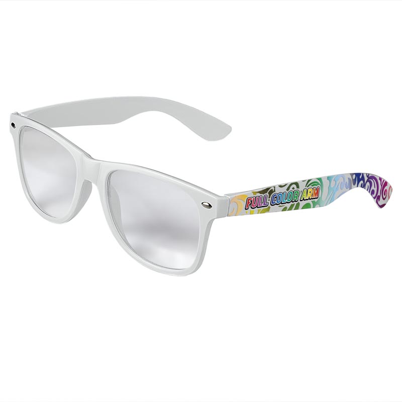 Retro Clear Lens Sunglasses - White
