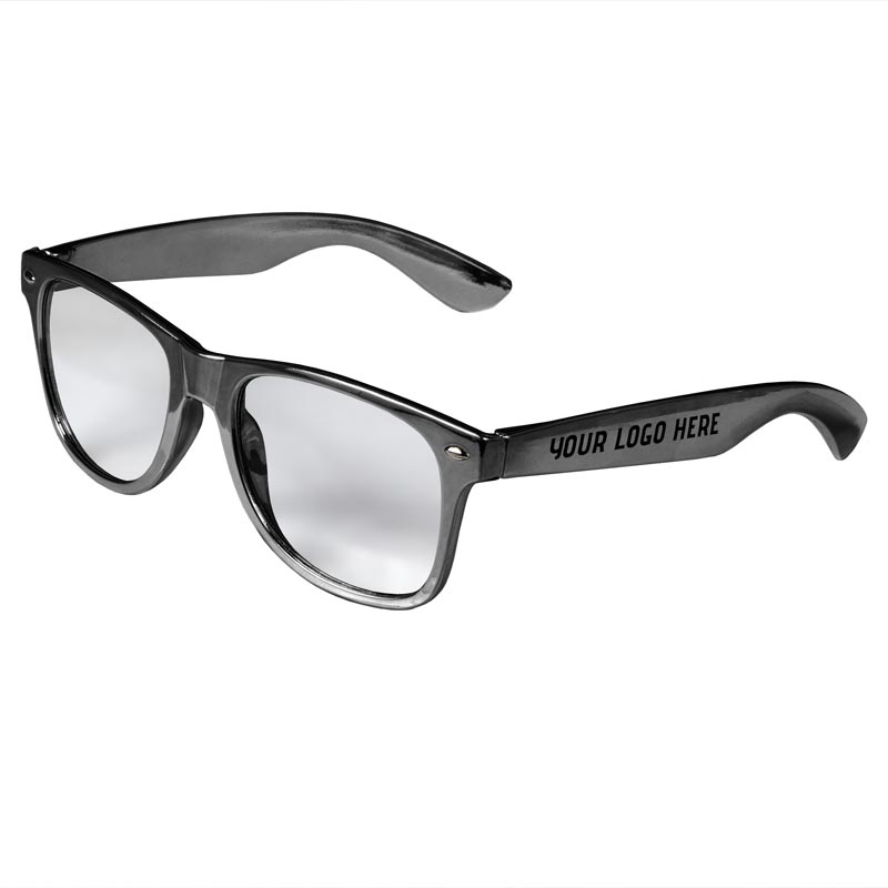 Retro Clear Lens Sunglasses - Silver