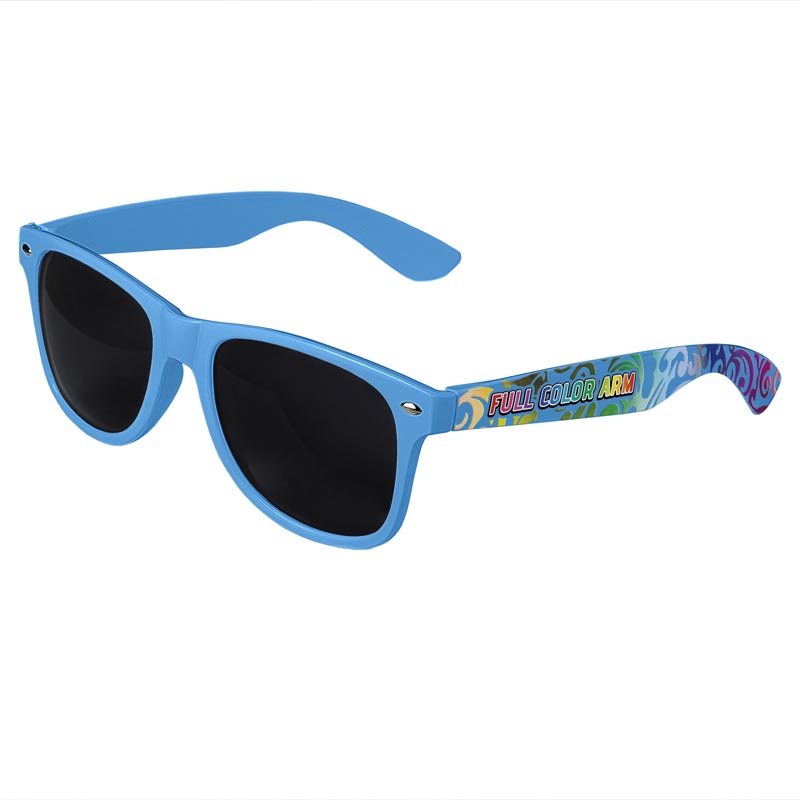 Retro Tinted Lens Sunglasses - Blue