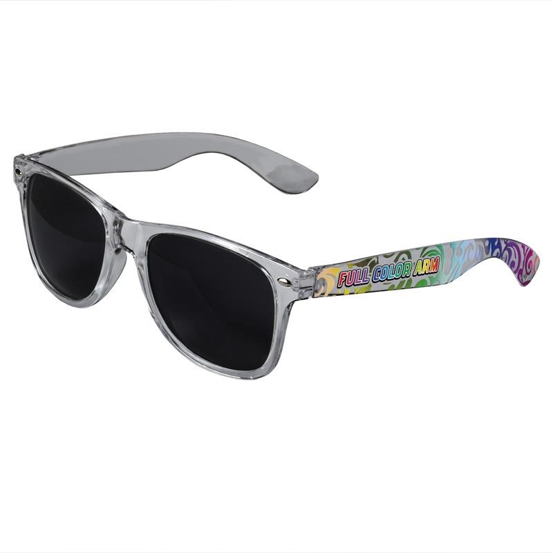 Retro Tinted Lens Sunglasses - Clear