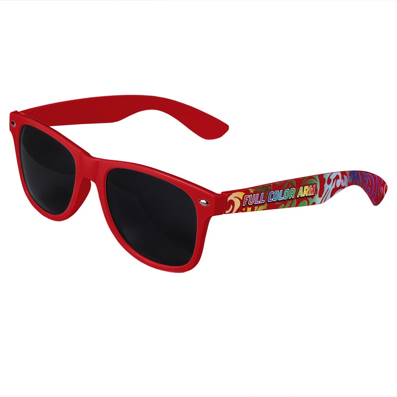 Retro Tinted Lens Sunglasses - Red