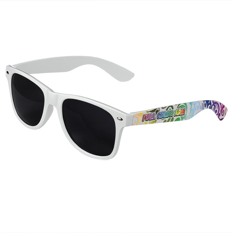Retro Tinted Lens Sunglasses - White