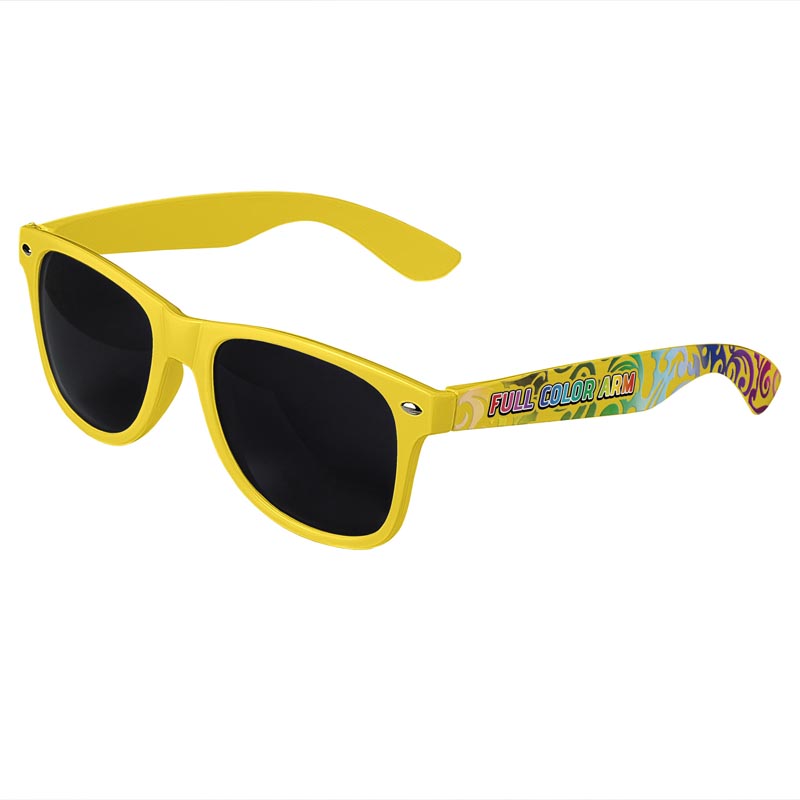 Retro Tinted Lens Sunglasses - Yellow